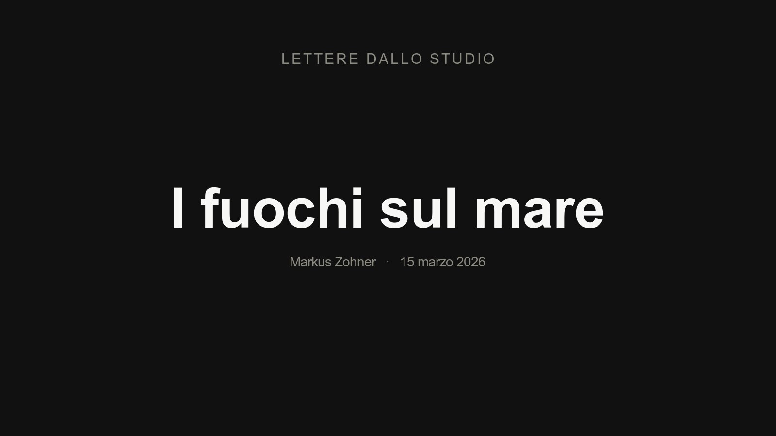 I fuochi sul mare