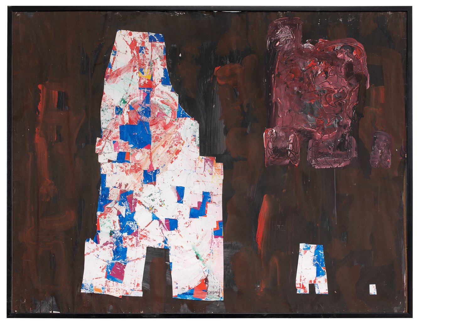 Christine Zohner, Untitled, Collage mit Papier und Acryl, 114 × 150 cm, 2004