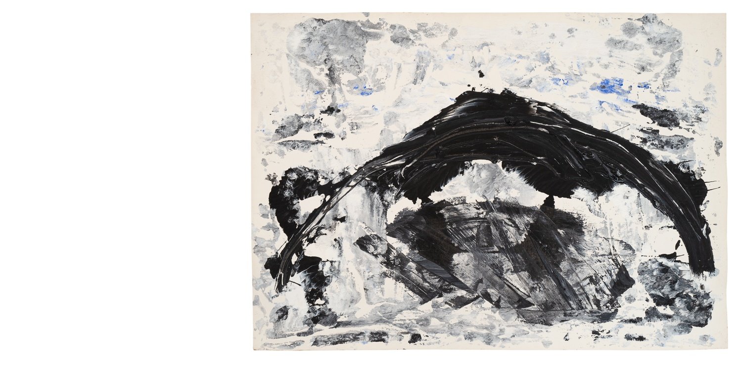 Christine Zohner, Gilgamesch, Öl auf Papier, 29,9 × 42 cm, 2015