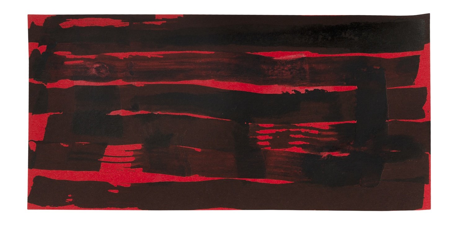 Christine Zohner, Lines, Tusche auf Papier, 9,7 × 20 cm, 2015