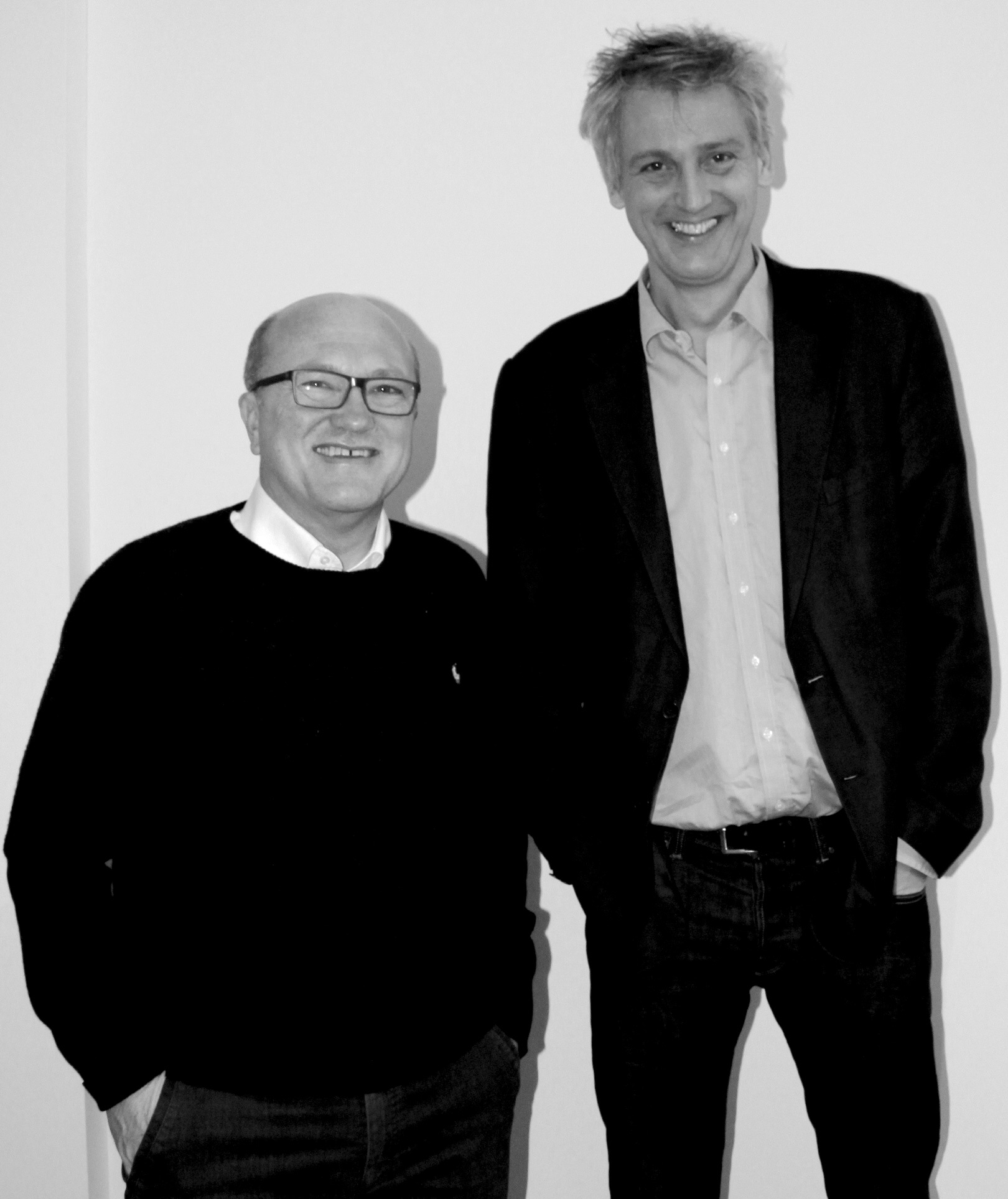 Luigi Pedrazzini e Markus Zohner durante la registrazione di Radio Petruska a Locarno