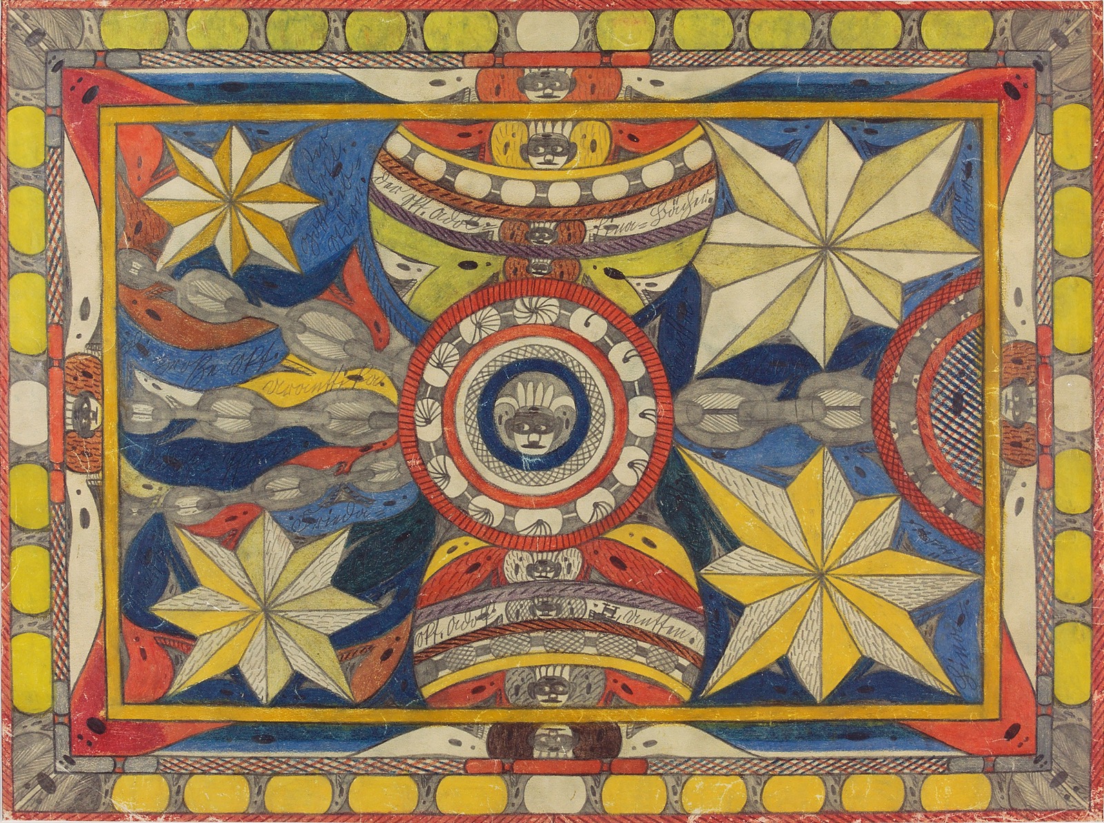 Adolf W&ouml;lfli: composizione con stelle e figure celesti