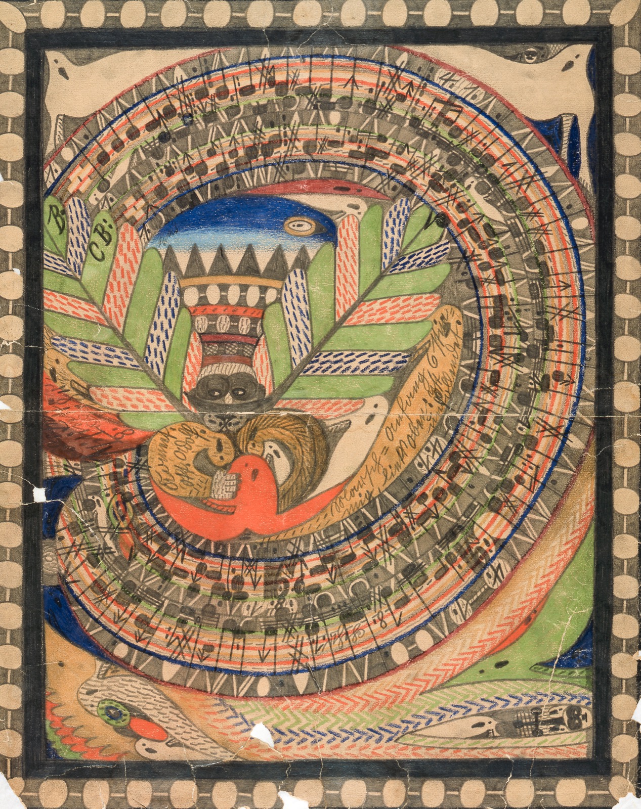 Adolf W&ouml;lfli: figura circolare con uccelli